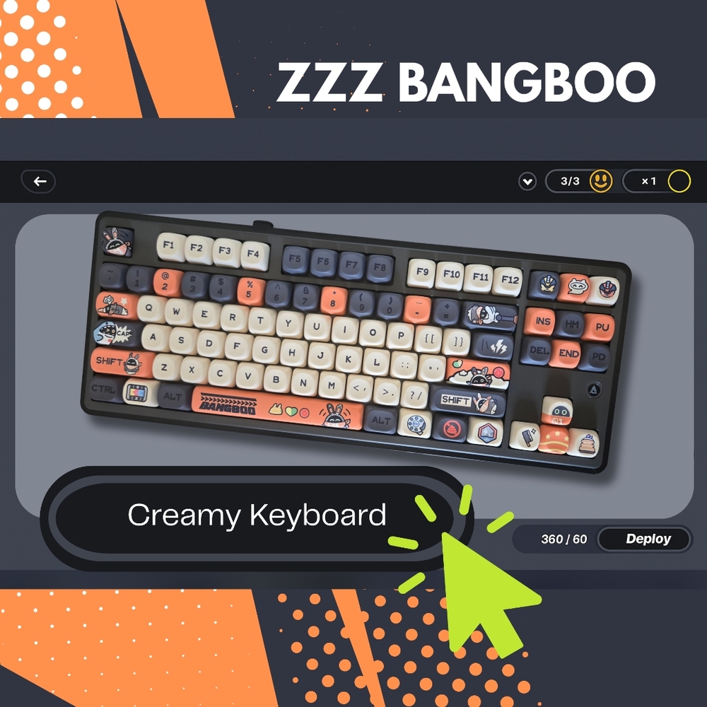 Custom Mechanical Keyboard with Zenless Zero Zone Bangboo Keycaps